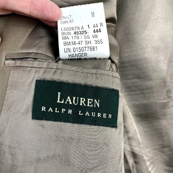 Lauren Ralph Lauren Sport Coat Blazer Jacket Mens 44R Brown 100% Wool 2-Button - Picture 6 of 9